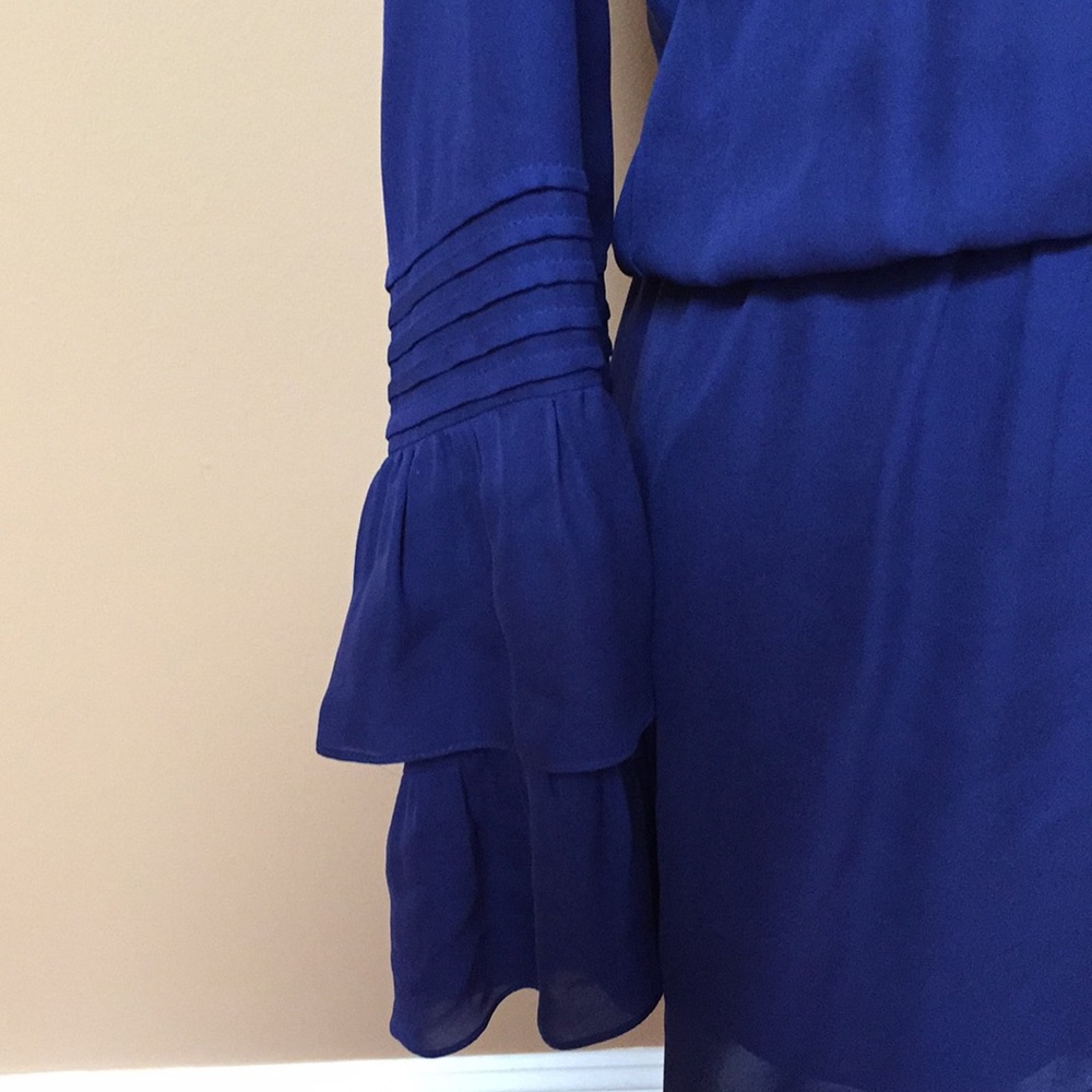 Navy blue silk Parker dress - Picture 3 of 7